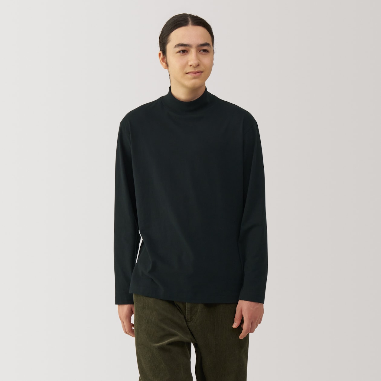 紳士　起毛ハイネック長袖Ｔシャツ