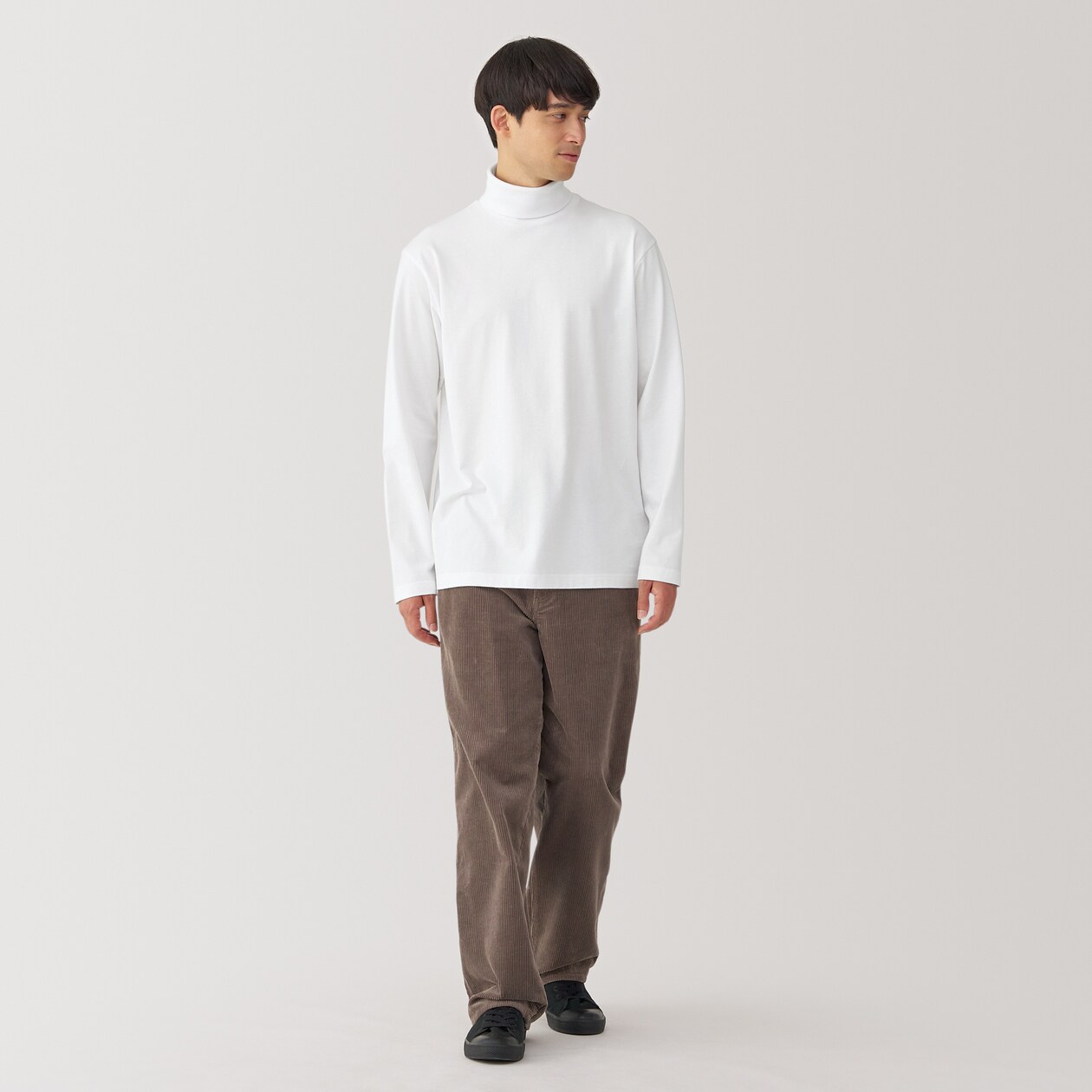 紳士　起毛タートルネック長袖Ｔシャツ