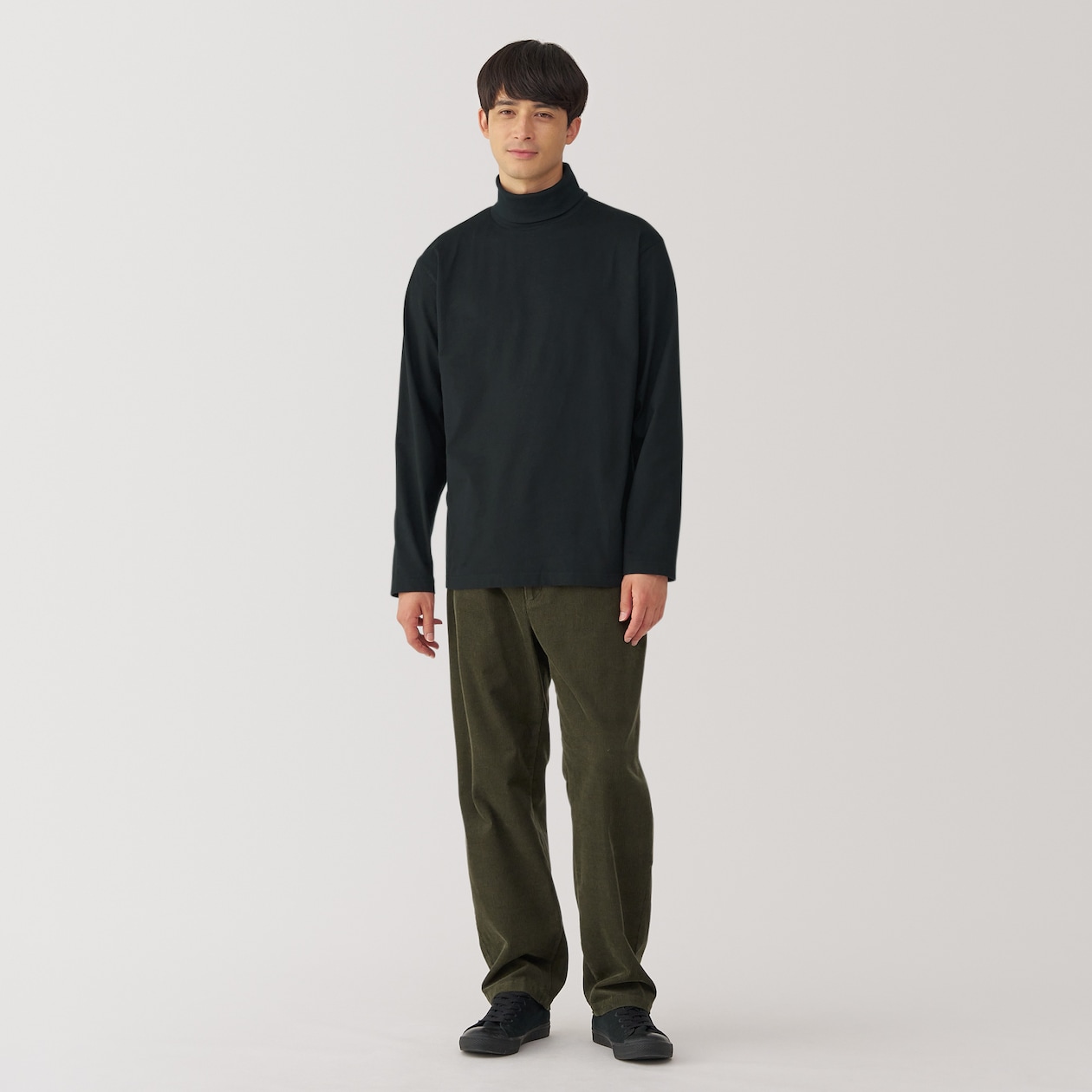 紳士　起毛タートルネック長袖Ｔシャツ