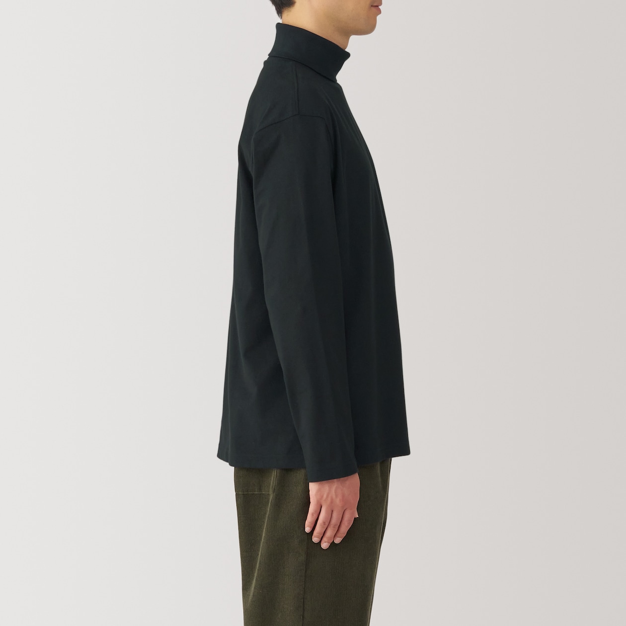 紳士　起毛タートルネック長袖Ｔシャツ