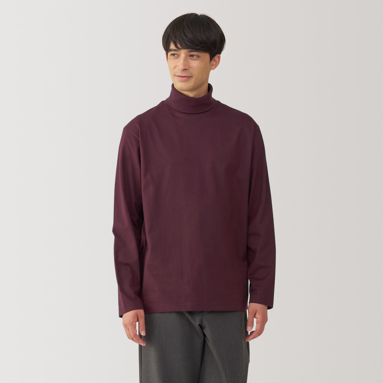 紳士　起毛タートルネック長袖Ｔシャツ