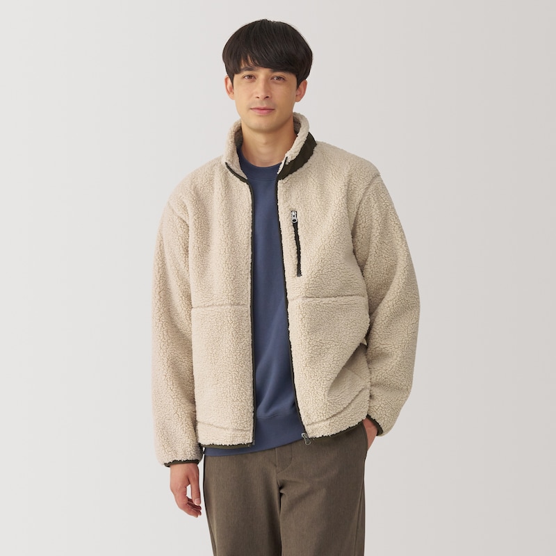 紳士 ボアフリースジャケット | 無印良品 