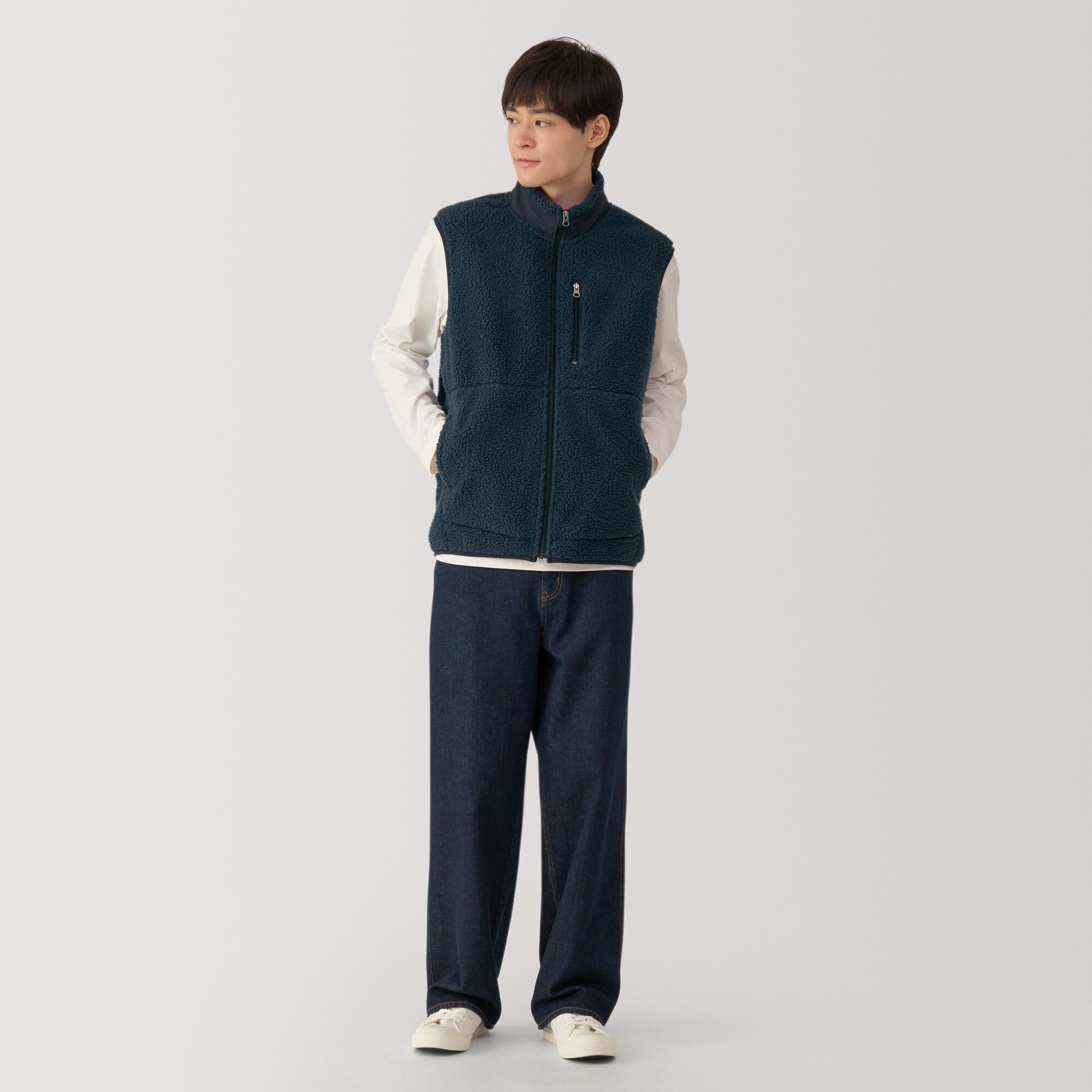 紳士 ボアフリースベスト | 無印良品