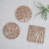 ［ＩＤＥＥ］木製コースターｆｏｒｅｓｔ