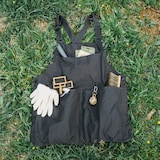 燃えにくい素材を使ったアウトドアエプロン