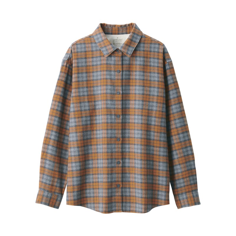 婦人 両面起毛フランネル レギュラーカラー長袖シャツ | 無印良品