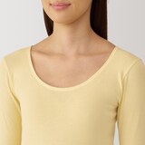 婦人　あったか綿　Ｕネック八分袖Ｔシャツ