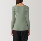 婦人　あったか綿　Ｕネック八分袖Ｔシャツ