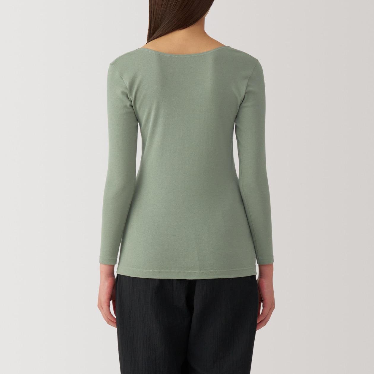 婦人　あったか綿　Ｕネック八分袖Ｔシャツ