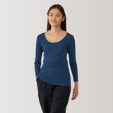 婦人　あったか綿　Ｕネック八分袖Ｔシャツ