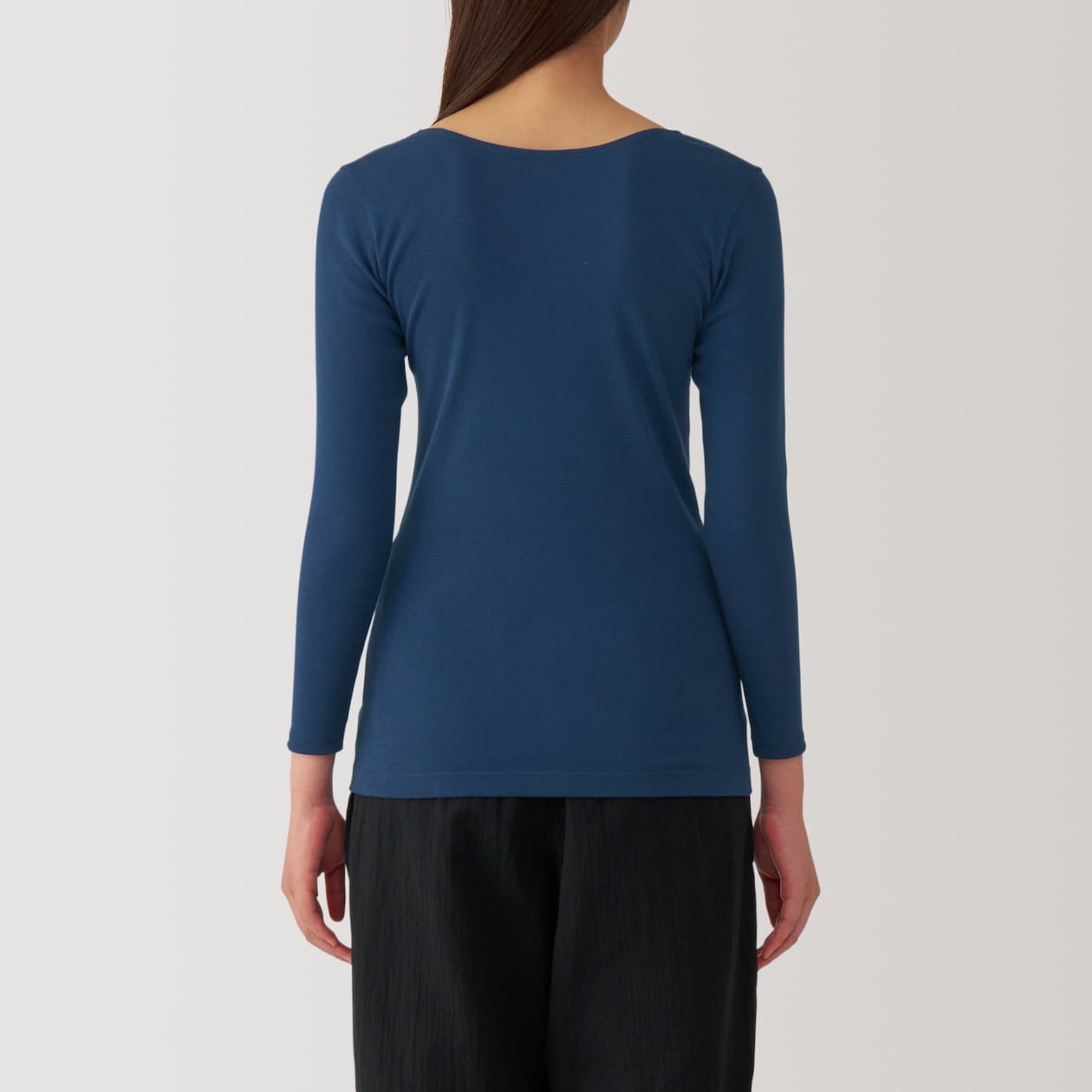 婦人　あったか綿　Ｕネック八分袖Ｔシャツ