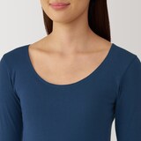 婦人　あったか綿　Ｕネック八分袖Ｔシャツ