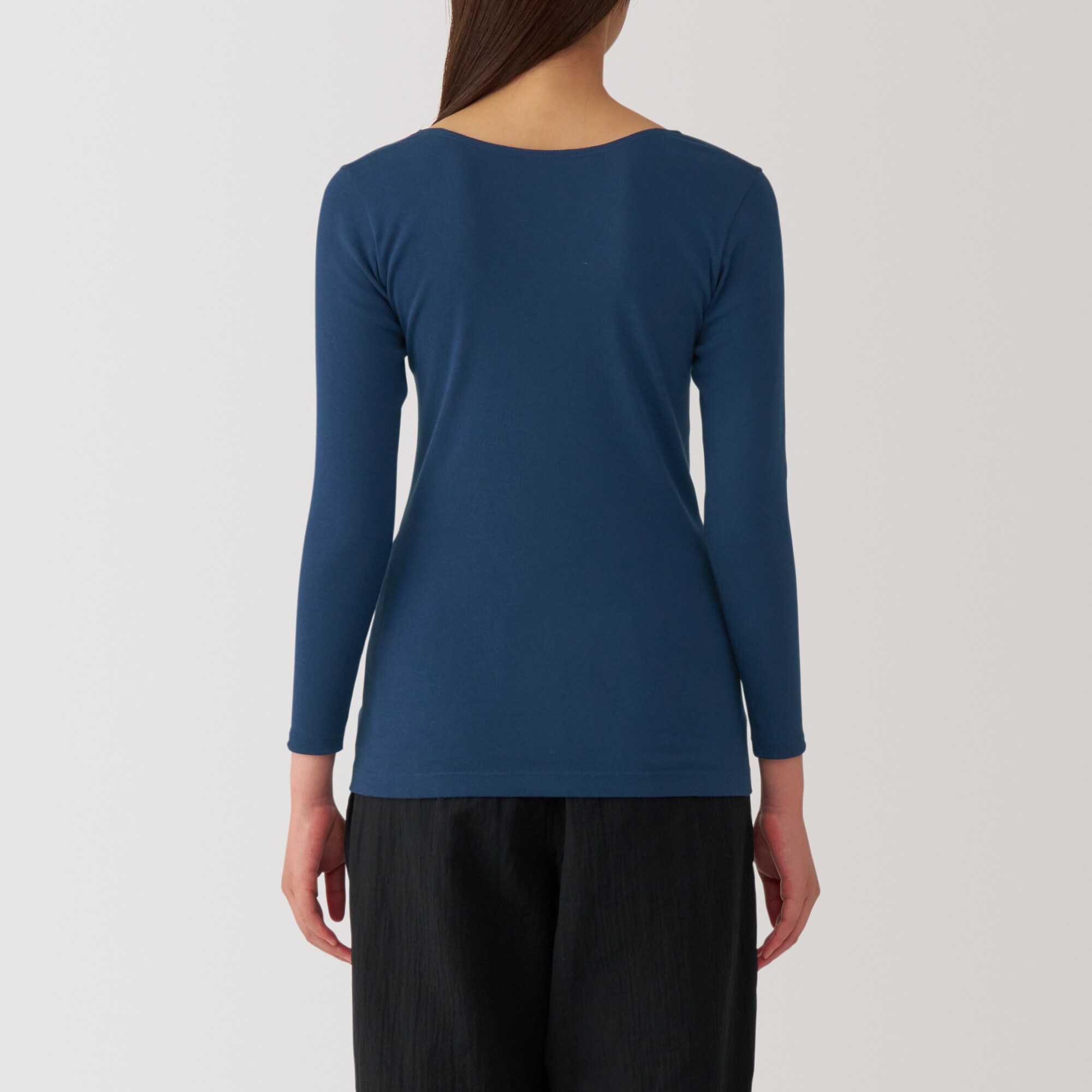 婦人　あったか綿　Ｕネック八分袖Ｔシャツ