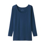 婦人　あったか綿　Ｕネック八分袖Ｔシャツ