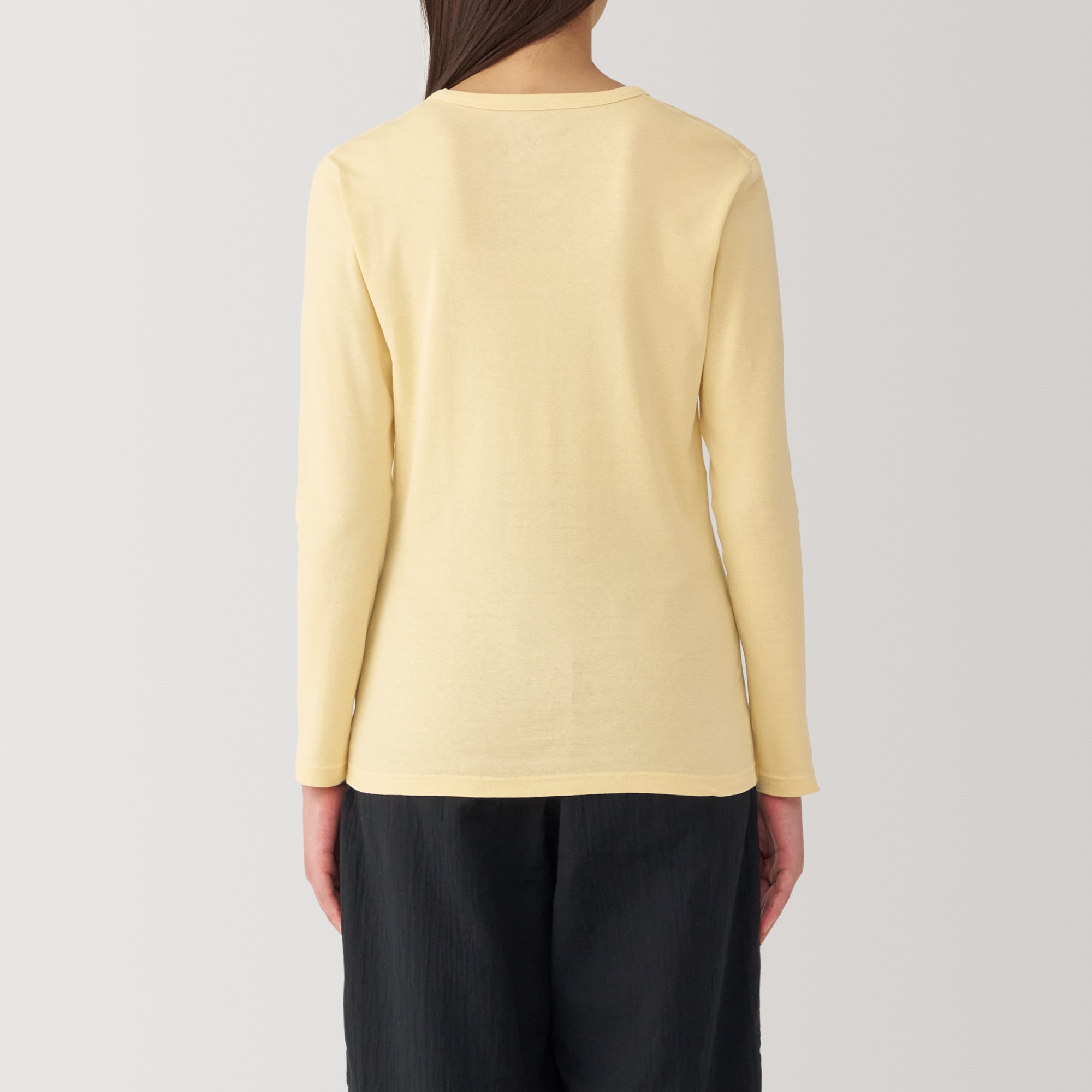 婦人　あったか綿　厚手　クルーネック長袖Ｔシャツ