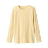 婦人　あったか綿　厚手　クルーネック長袖Ｔシャツ