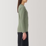 婦人　あったか綿　厚手　クルーネック長袖Ｔシャツ