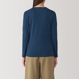 婦人　あったか綿　厚手　クルーネック長袖Ｔシャツ