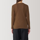 婦人　あったか綿　厚手　クルーネック長袖Ｔシャツ