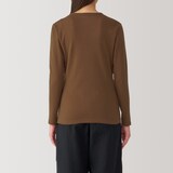 婦人　あったか綿　厚手　クルーネック長袖Ｔシャツ