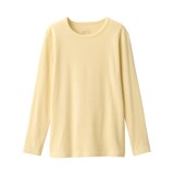 婦人　あったか綿　厚手　クルーネック長袖Ｔシャツ