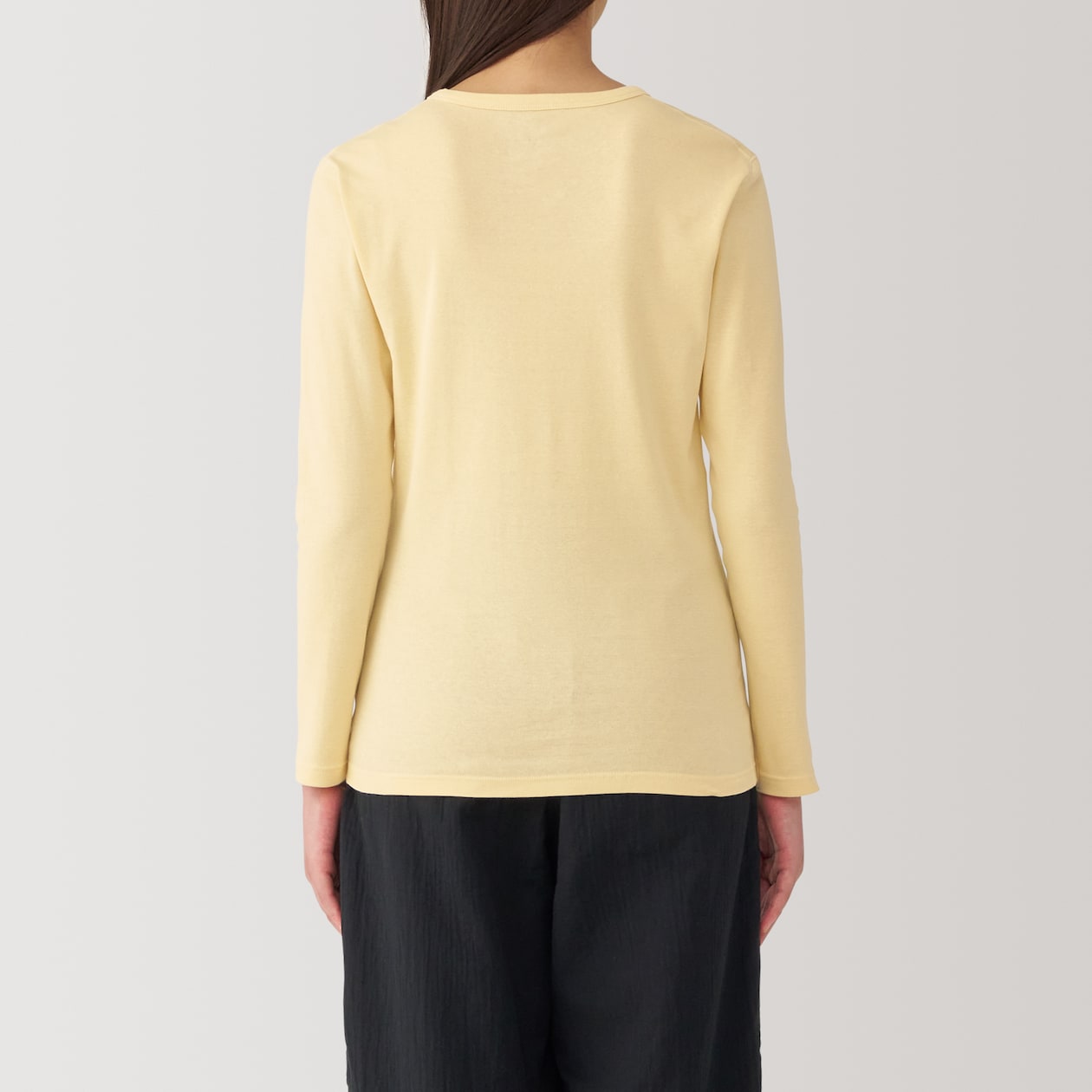 婦人　あったか綿　厚手　クルーネック長袖Ｔシャツ