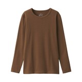 婦人　あったか綿　厚手　クルーネック長袖Ｔシャツ