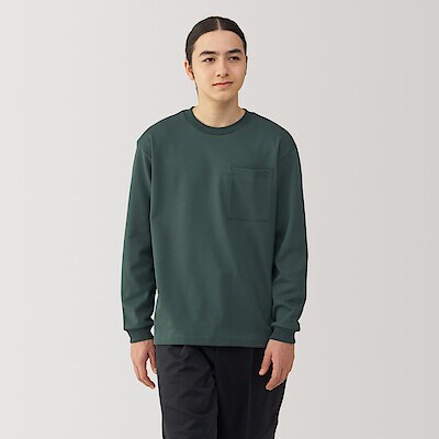 紳士　あたたかさを保つクルーネック長袖Ｔシャツ