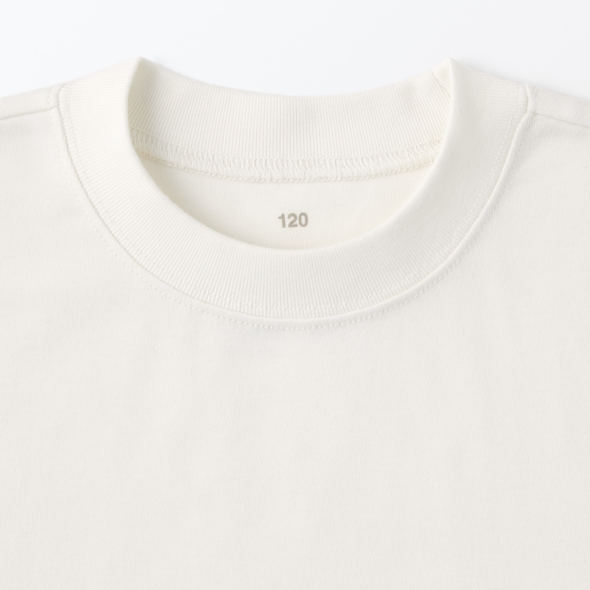 NoRemid ホワイト 長袖カットソー small キッズ 起毛スムース編みクルーネック長袖Tシャツ | 無印良品