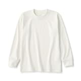 キッズ　起毛スムース編みクルーネック長袖Ｔシャツ
