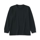 キッズ　起毛スムース編みクルーネック長袖Ｔシャツ