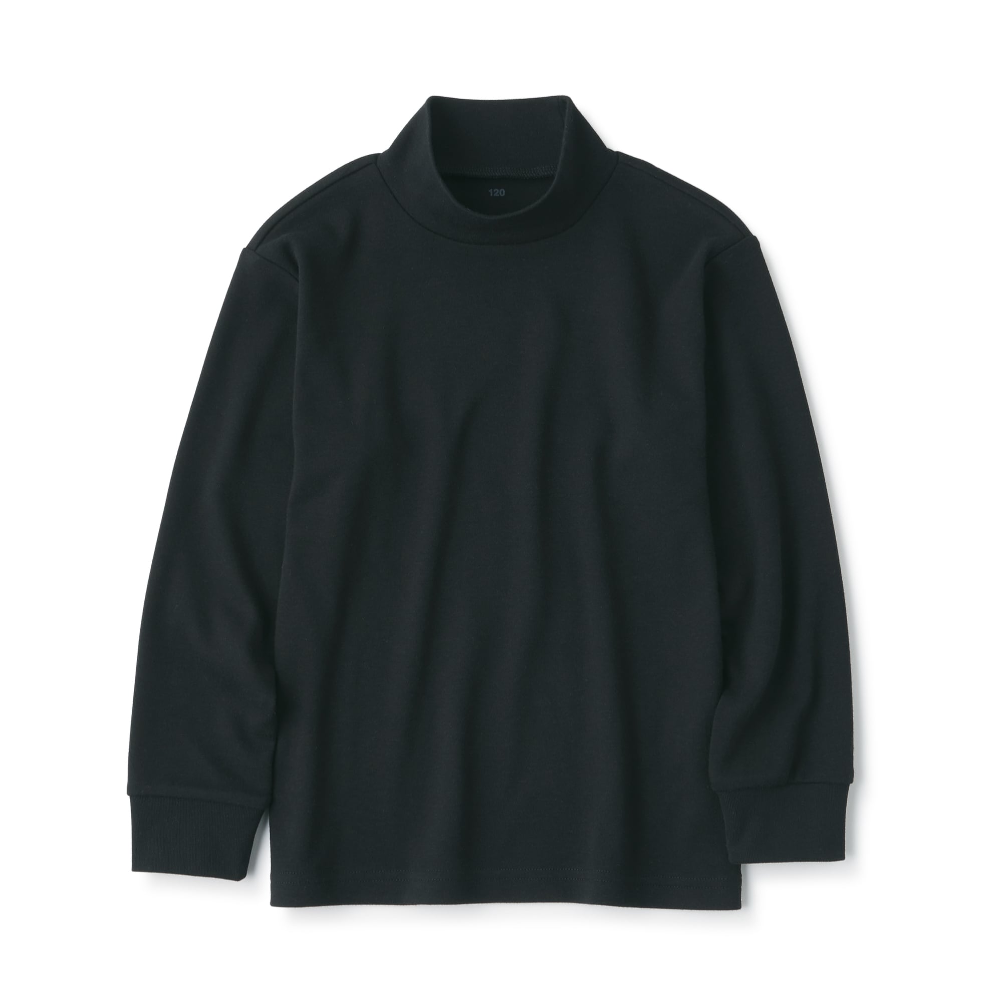 キッズ　起毛スムース編みハイネック長袖Ｔシャツ