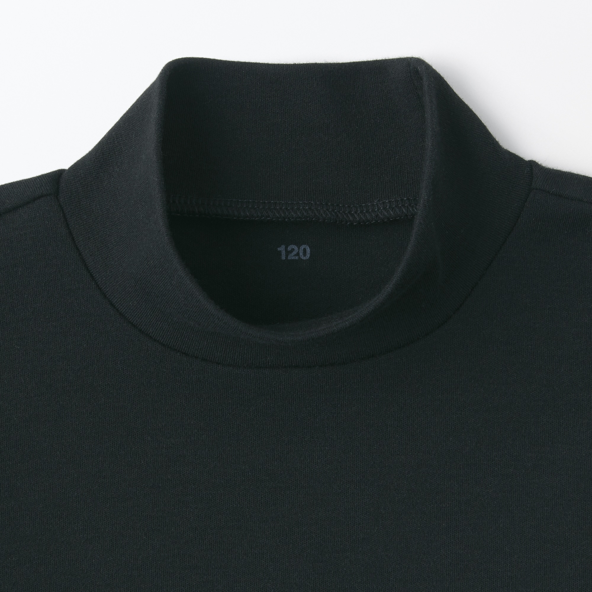 キッズ　起毛スムース編みハイネック長袖Ｔシャツ