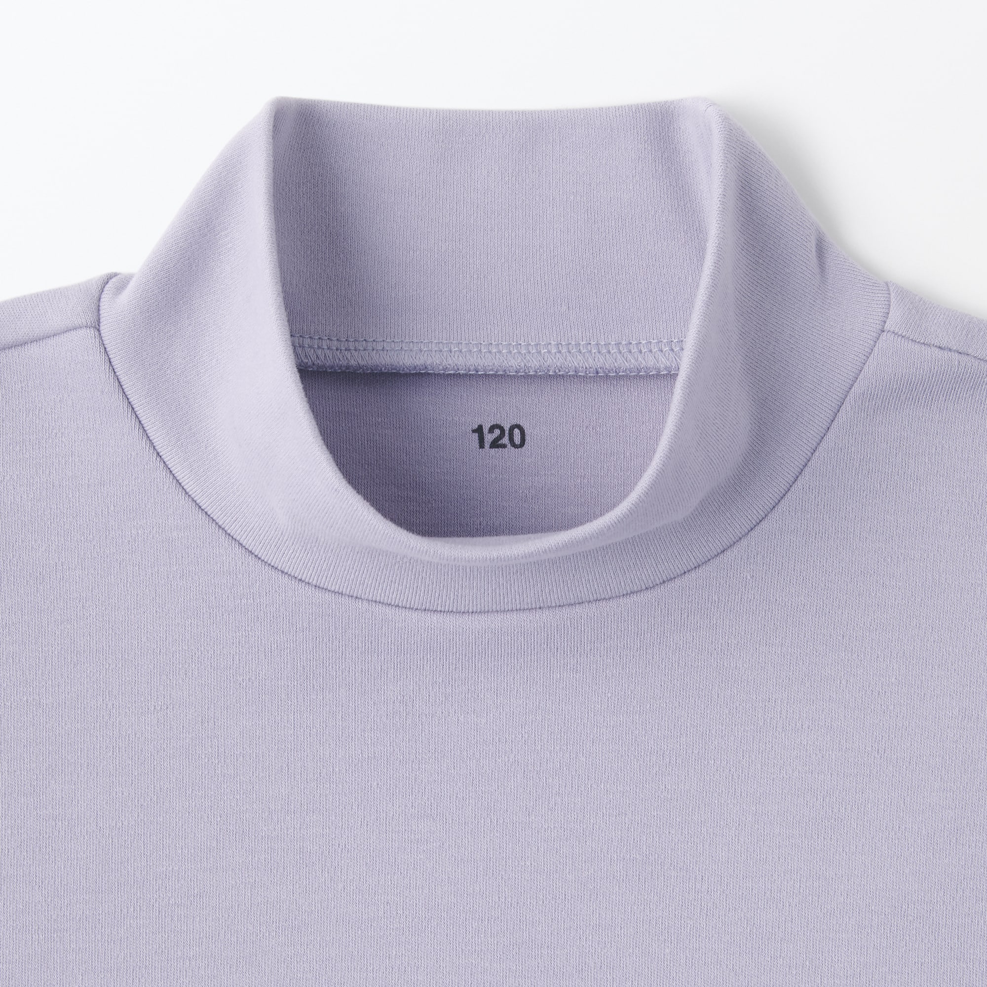 キッズ　起毛スムース編みハイネック長袖Ｔシャツ