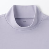 キッズ　起毛スムース編みハイネック長袖Ｔシャツ