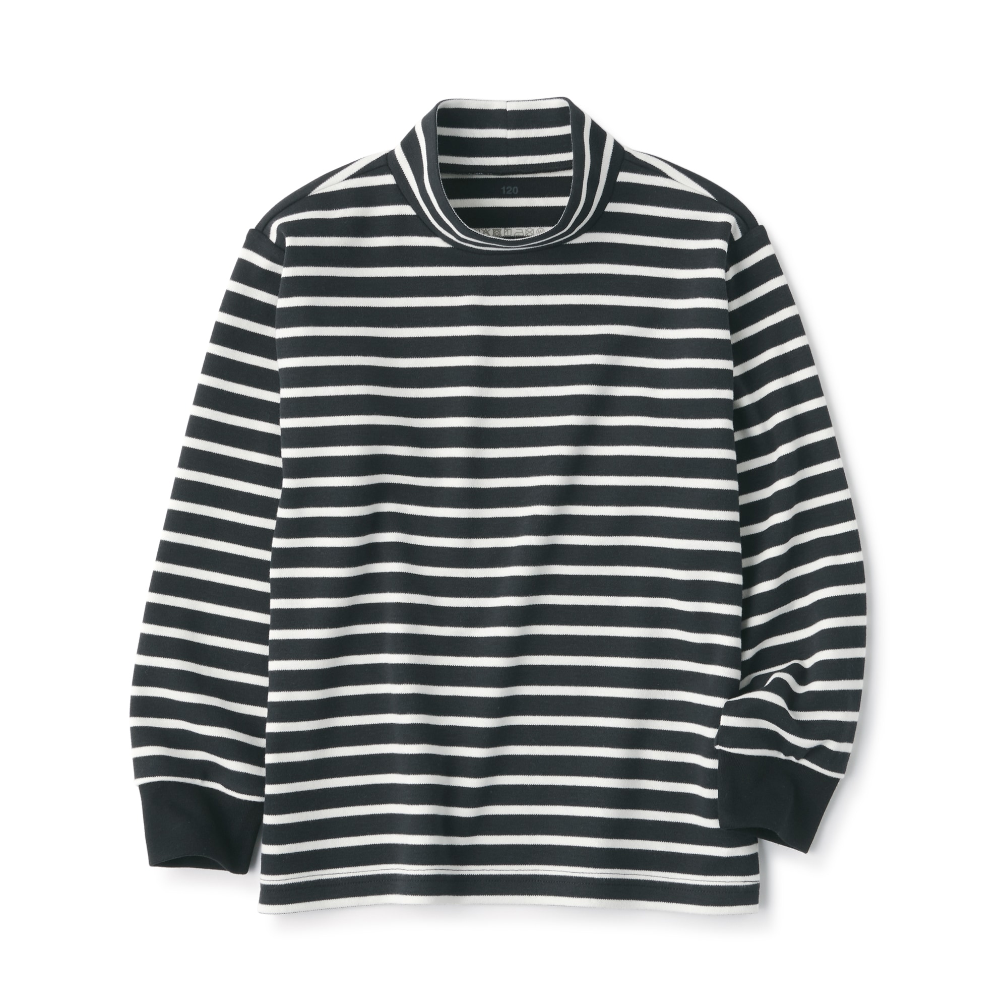 キッズ　起毛スムース編みハイネック長袖Ｔシャツ