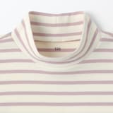 キッズ　起毛スムース編みハイネック長袖Ｔシャツ