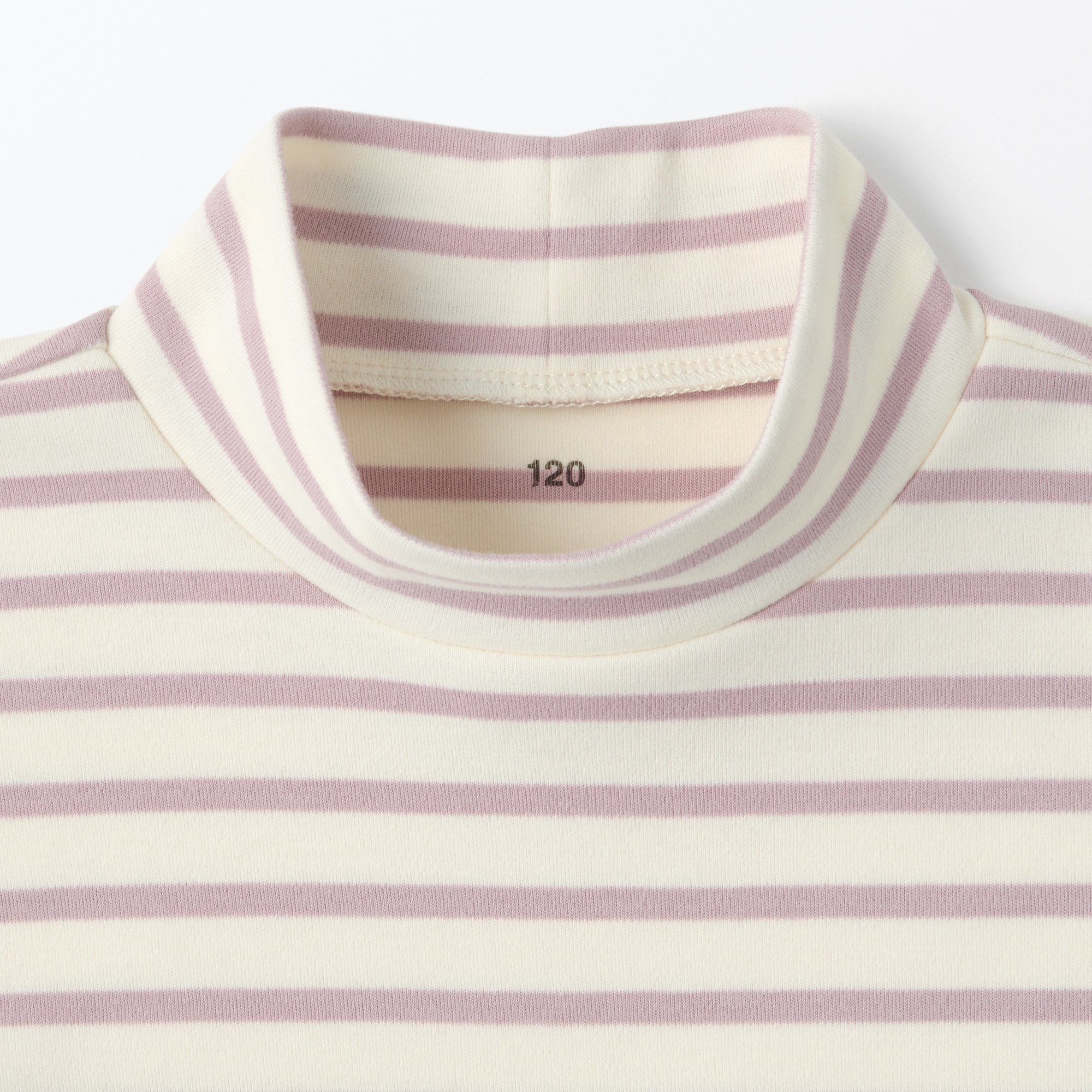 キッズ　起毛スムース編みハイネック長袖Ｔシャツ