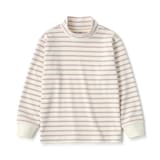 キッズ　起毛スムース編みハイネック長袖Ｔシャツ