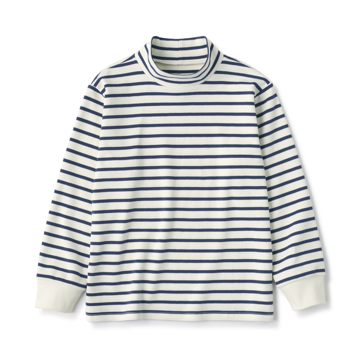 キッズ　起毛スムース編みハイネック長袖Ｔシャツ