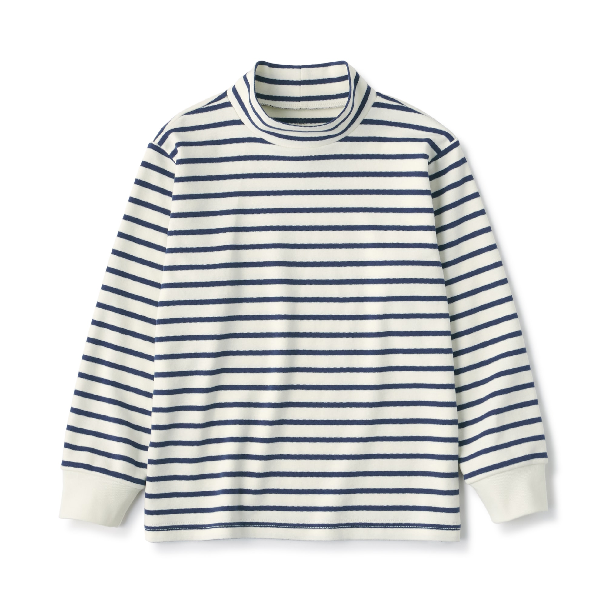 キッズ　起毛スムース編みハイネック長袖Ｔシャツ