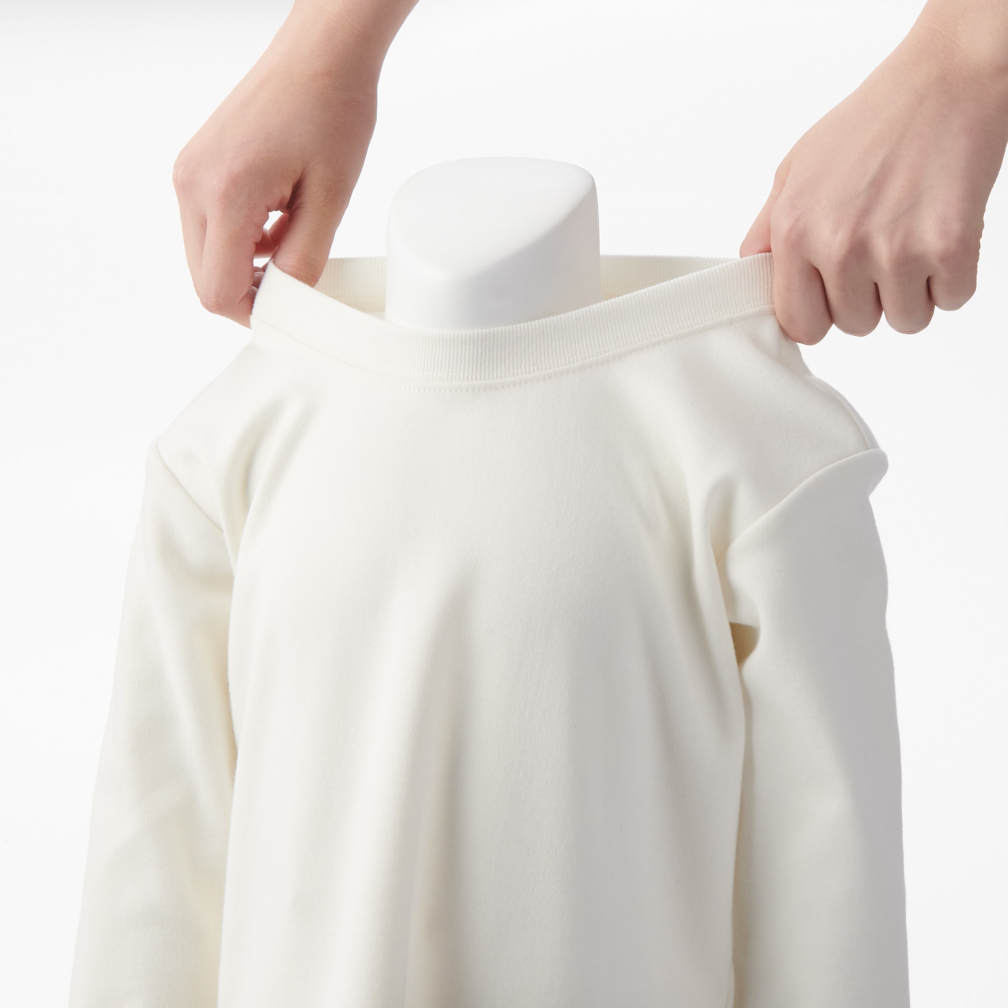 ベビー　あたまするっと起毛スムースクルーネック長袖Ｔシャツ