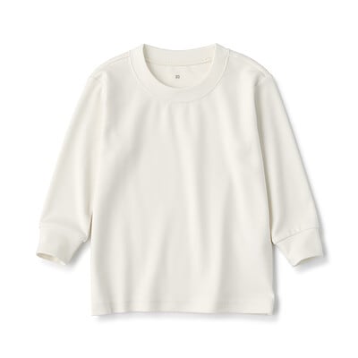 ベビー　あたまするっと起毛スムースクルーネック長袖Ｔシャツ
