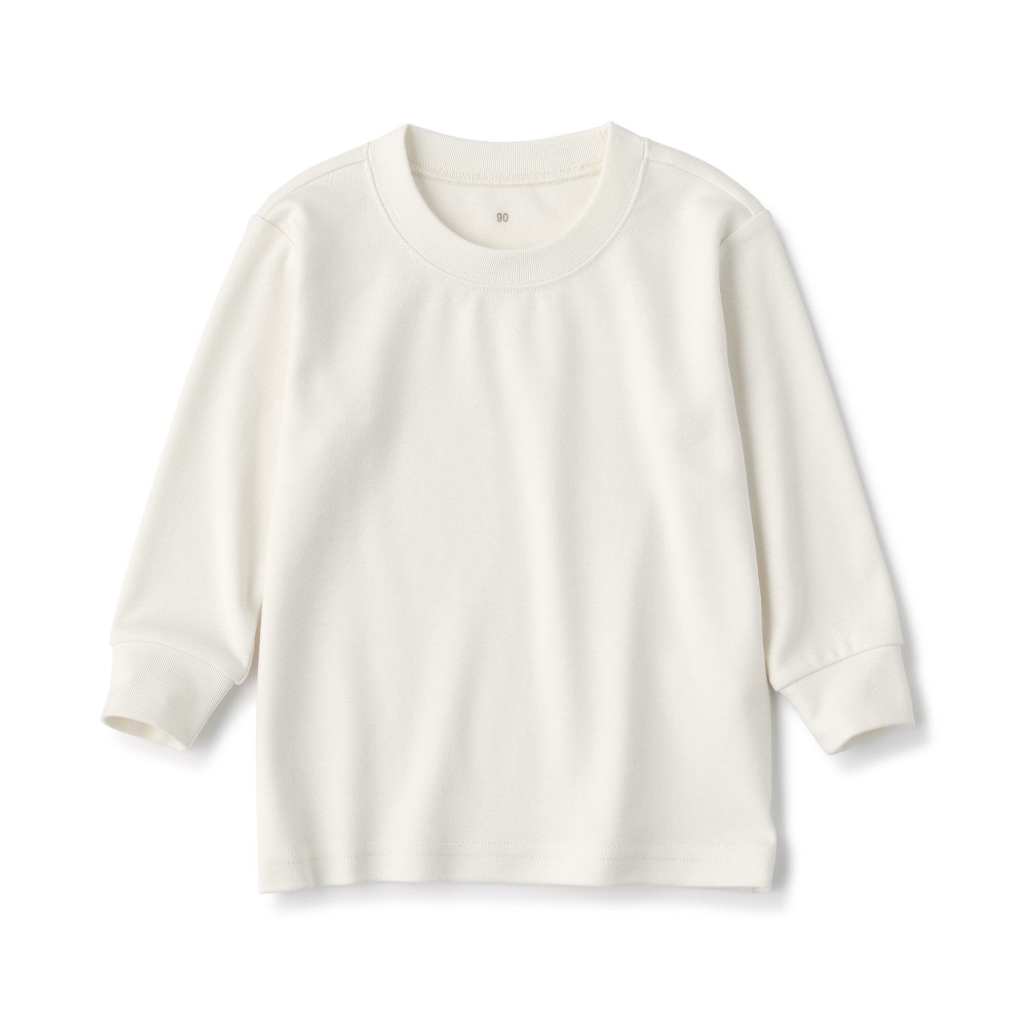 ベビー　あたまするっと起毛スムースクルーネック長袖Ｔシャツ