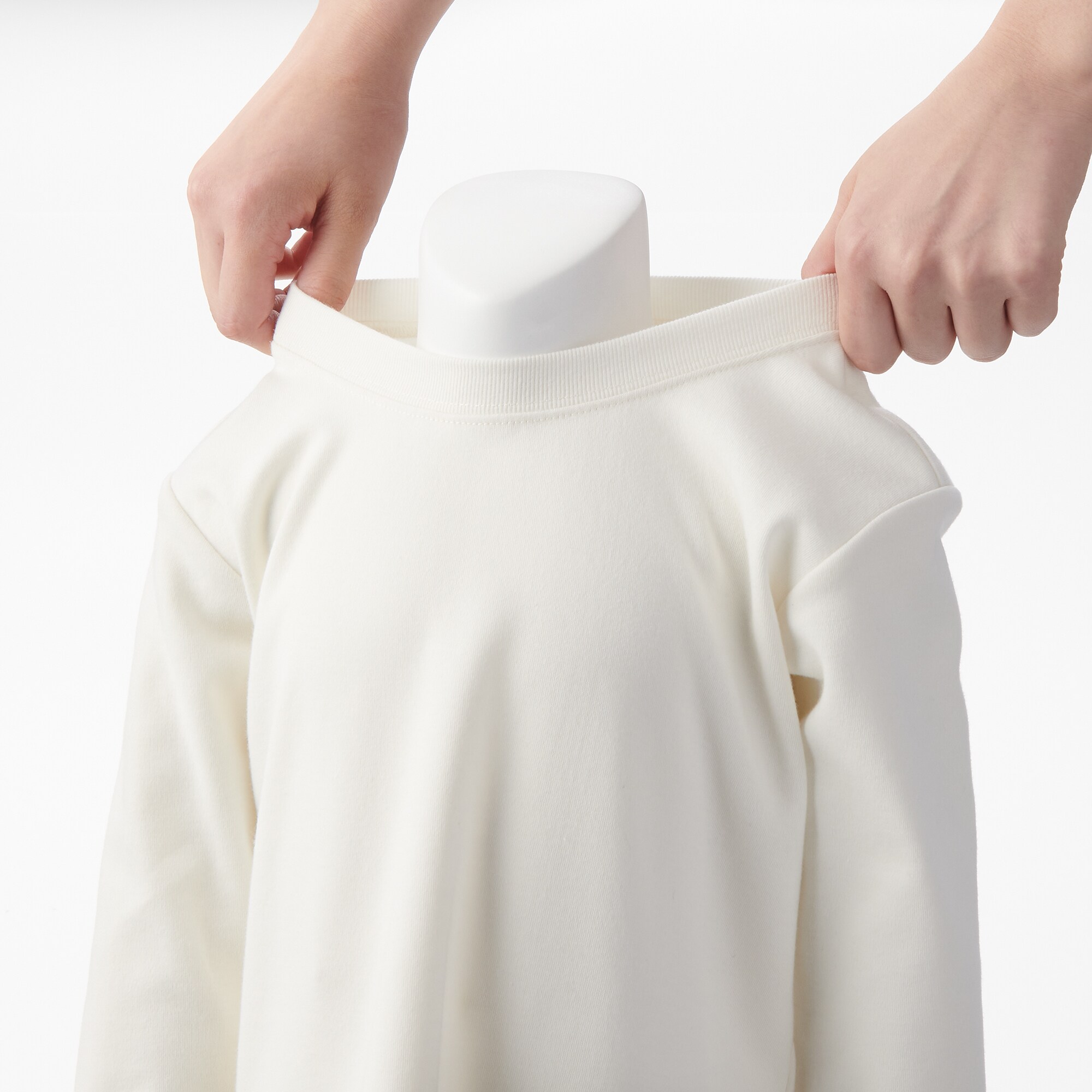ベビー　あたまするっと起毛スムースクルーネック長袖Ｔシャツ