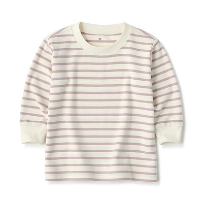 ベビー　あたまするっと起毛スムースクルーネック長袖Ｔシャツ