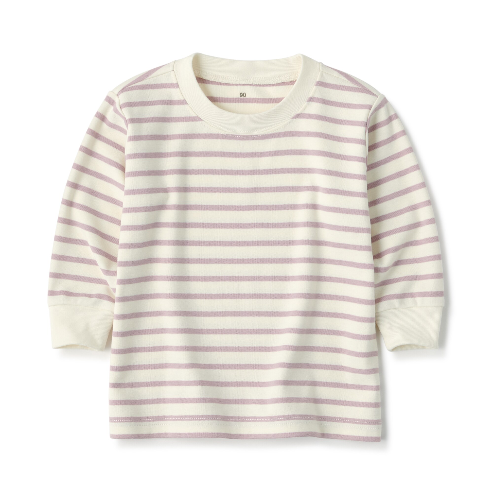 ベビー　あたまするっと起毛スムースクルーネック長袖Ｔシャツ
