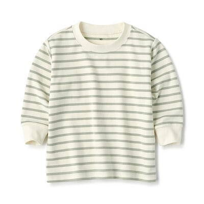 ベビー　あたまするっと起毛スムースクルーネック長袖Ｔシャツ