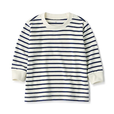 ベビー　あたまするっと起毛スムースクルーネック長袖Ｔシャツ