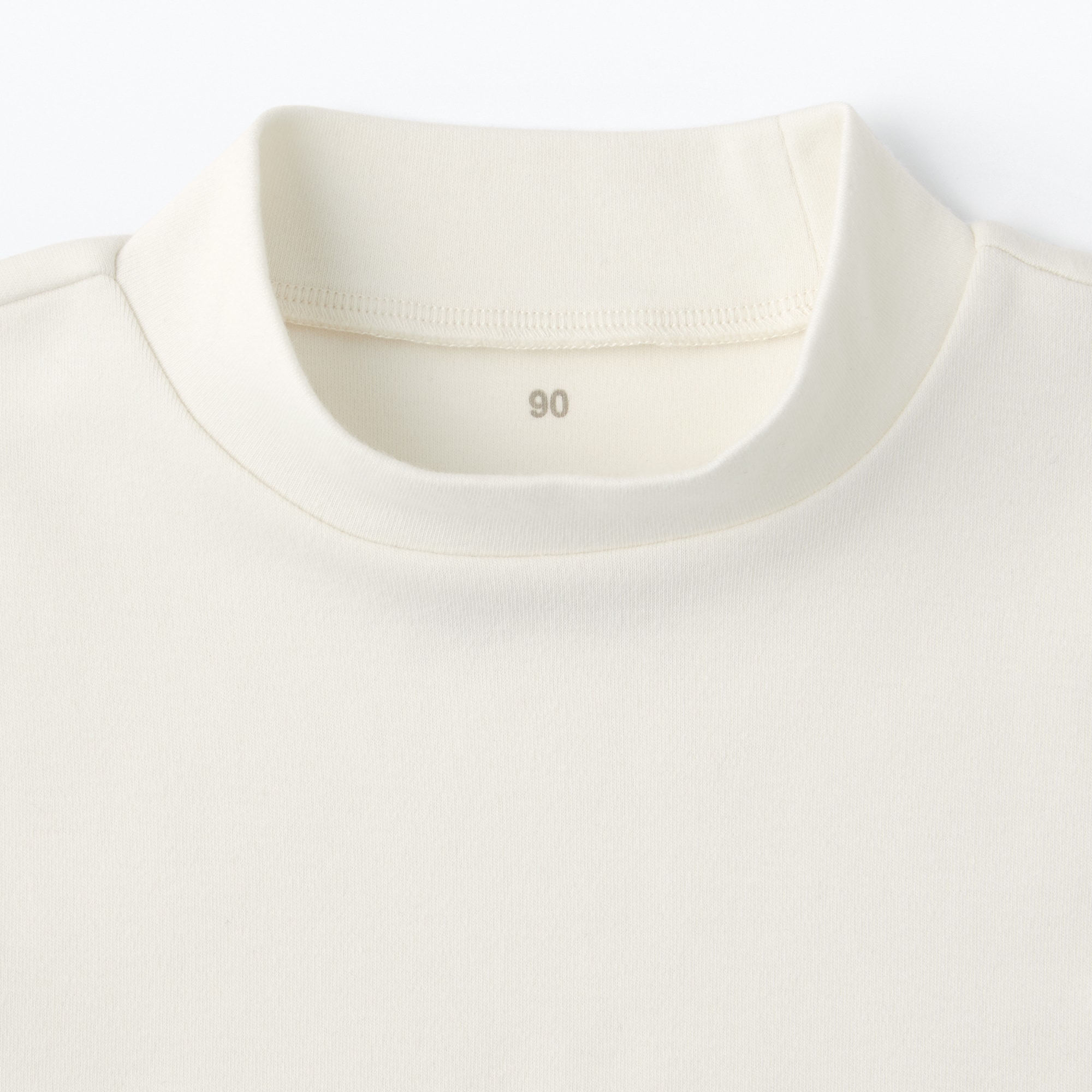 ベビー　起毛スムース編みハイネック長袖Ｔシャツ